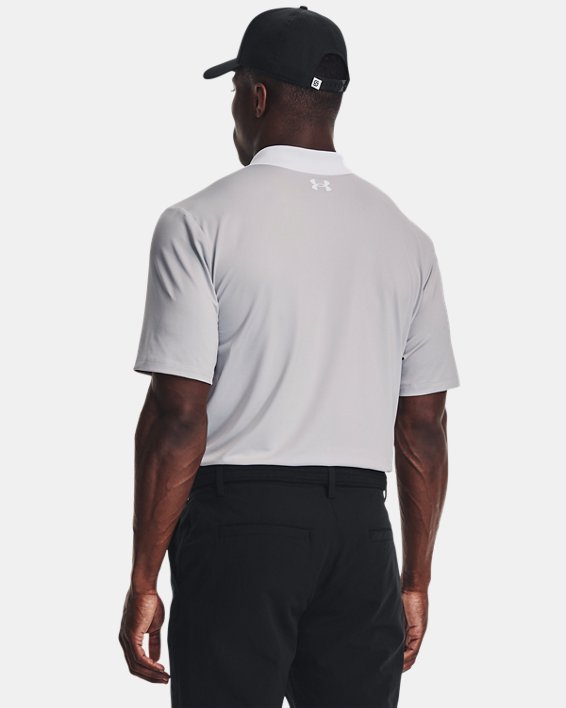 เสื้อโปโล UA Performance 3.0 Colorblock สำหรับผู้ชาย in White image number 1